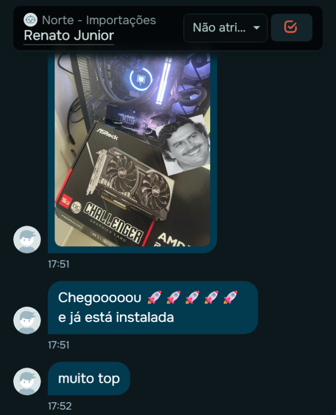 Print de depoimento de cliente Norte
