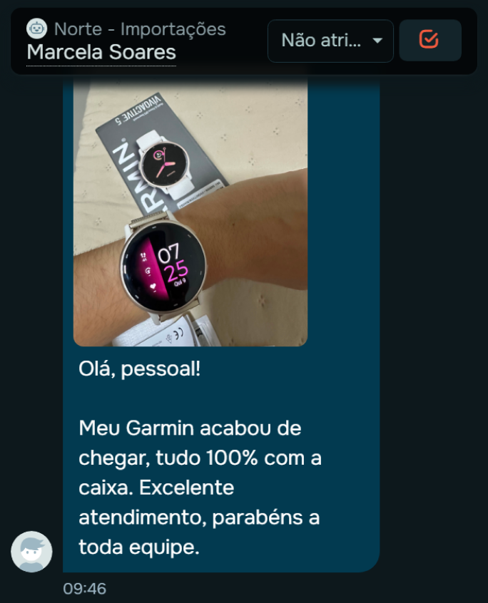 Print de depoimento de cliente Norte
